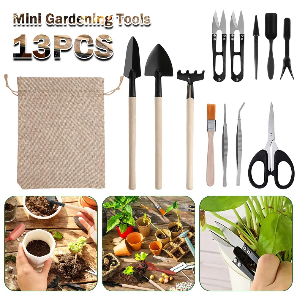 Indoor Garden Kit - 13PCS Succulent Plants Tool Set for