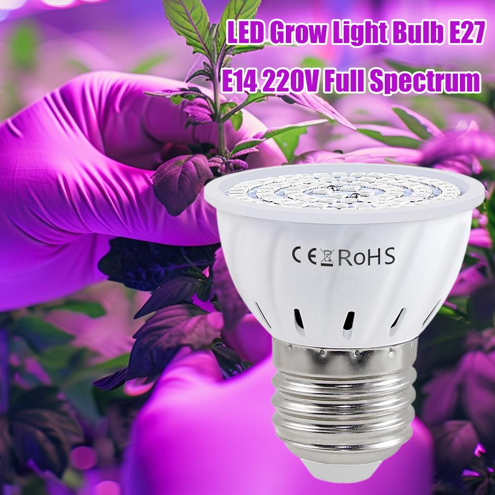 LED Grow Bulb E27 60 80LEDs Fu - огляд і ціна Plant Grow Light Full Spectrum