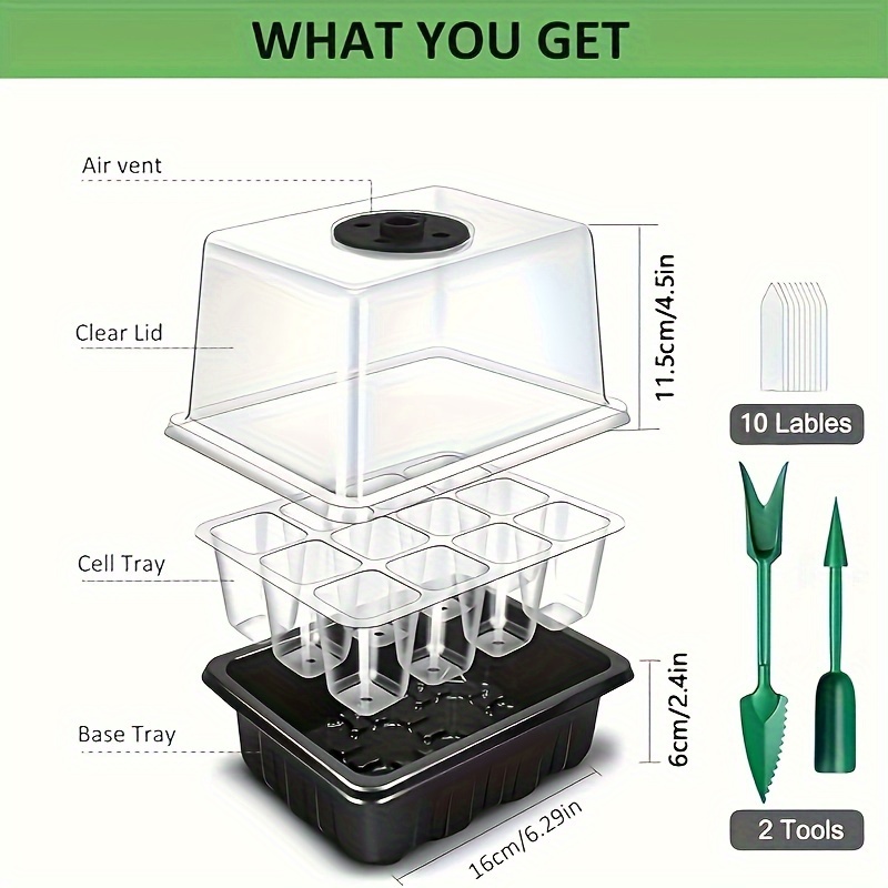 1/2/3-Pack 12/24/36-Cell Seed  - огляд і ціна Indoor Garden Kit